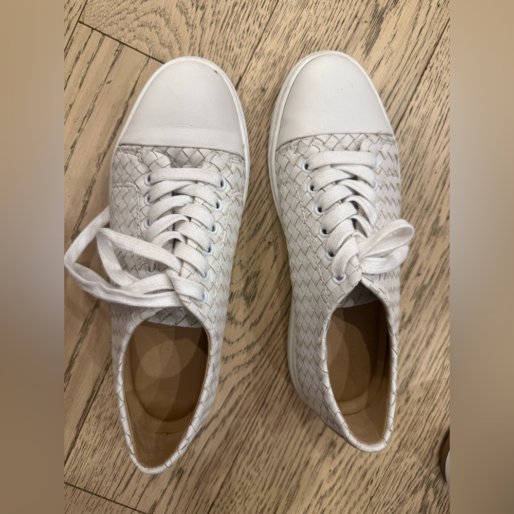 M. Gemi White leather Woven Women's Sneakers